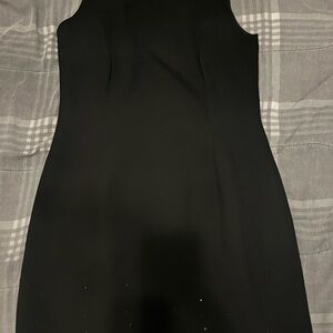 Jones New York Black Halter Sheath Midi Dress